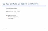 CS 421 Lecture 9: Bottom-up Parsing