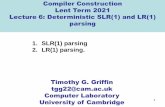 Compiler Construction Lent Term 2021 Lecture 6 ...