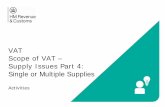 VAT Scope of VAT – Supply Issues Part 4: Single or ...