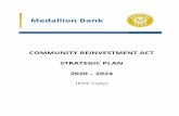 COMMUNITY REINVESTMENT ACT STRATEGIC PLAN 2020 2024
