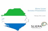 Sierra Leone Investor Presentation