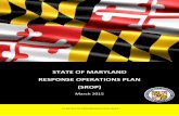 STATE OF MARYLAND RESPONSE OPERATIONS PLAN (SROP)