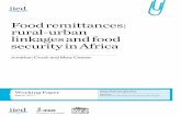 Food remittances: rural-urban linkages and food security ...