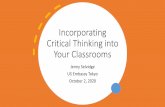 Incorporating Critical Thinking into Your Classrooms