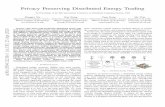 Privacy Preserving Distributed Energy Trading