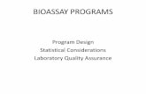 Program Design Statistical Considerations Laboratory ...