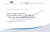 Air Operator Certificate (AOC) - First Certification