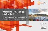 Applying MW Scale Energy Storage Solutions for Continuous ...