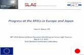 Progress at the XFELs in Europe and Japan