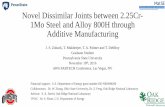Novel Dissimilar Joints between 2.25Cr- 1Mo Steel and ...