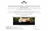 Zoo animal training Implications for the Human-Animal ...