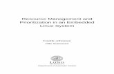 Resource Management and Prioritization in an Embedded ...
