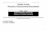 Guide to the Practice Assessment Document – Return to ...