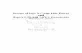 Design of Low Voltage Low Power and Highly Efficient DC-DC ...