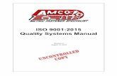 ISO 9001:2015 Quality Systems Manual - Amco Enterprises