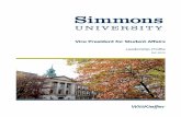 Vice President for Student Affairs - Simmons