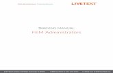 FEM Administrators: Training Manual - LiveText
