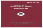 JOURNAL OF BUSINESS STUDIES - University of Rajshahi