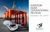 KAROON AGM OPERATIONAL REVIEW