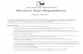 VILLAGE OF DEERFIELD Window Sign Regulations