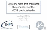 Ultra-low mass drift chambers: the experience of the MEG ...