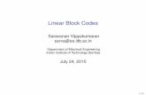 Linear Block Codes - IIT Bombay