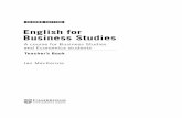 Englishfor BusinessStudies