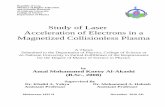 Study of Laser Acceleration of Electrons in a
