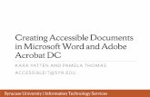 Creating Accessible Documents in Microsoft Word ... - Answers