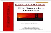 Site Supervisor Overview - King's College
