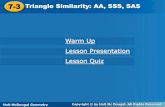 Triangle Similarity: AA, SSS, SASTriangle Similarity: AA ...