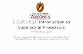 ECE/CS 552: Introduction to Superscalar Processors