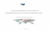 KAZAN FEDERAL UNIVERSITY INTERNATIONAL ACTIVITY REPORT 2017