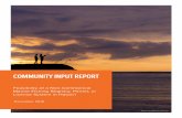 COMMUNITY INPUT REPORT - Conservation