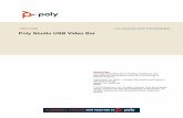 Poly Studio USB Video Bar User Guide 1.2