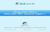 Study Plan (2021) NTA UGC-NET General Paper-1