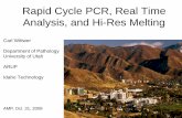 Rapid Cycle PCR, Real Time Analysis, and Hi-Res Melting