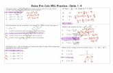 Extra Pre-Calc MSL Practice- Units 1-4