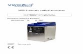 VWR Automatic vertical autoclaves INSTRUCTION MANUAL