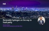 Renewable hydrogen on the way to fossil parity
