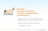 Storage, Storage Interfaces, Frequency Regulation, and Beyond