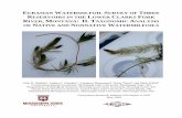 EURASIAN WATERMILFOIL SURVEY OF THREE RESERVOIRS IN …