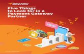 Five Things to Look for in a Payment Gateway Partner