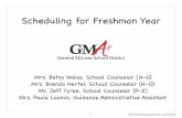 Scheduling for Freshman Year