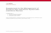 Supplement to the Management of Surgical Site Infections ...