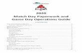 2020 Match Day Paperwork and Game Day Operations Guide