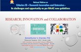 RESEARCH, INNOVATION and COLLABORATION