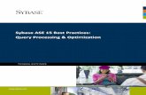 Sybase ASE 15 Best Practices: Query Processing Optimization