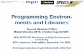 Programming Environ- ments and Libraries