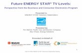 Future ENERGY STAR TV Levels